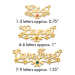 SS/Gold-plated w/ Gold-plated Bezel Birthstone Flower Name Plate view 11