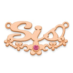 SS/Gold-plated w/ Gold-plated Bezel Birthstone Flower Name Plate view 17