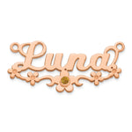 SS/Gold-plated w/ Gold-plated Bezel Birthstone Flower Name Plate view 18