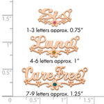 SS/Gold-plated w/ Gold-plated Bezel Birthstone Flower Name Plate view 20