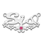 SS/Gold-plated w/ Gold-plated Bezel Birthstone Flower Name Plate view 22