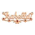 10k White Gold Epoxy Flower Name Plate view 19
