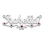 10k White Gold Epoxy Flower Name Plate view 24