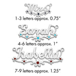 10k White Gold Epoxy Flower Name Plate view 21