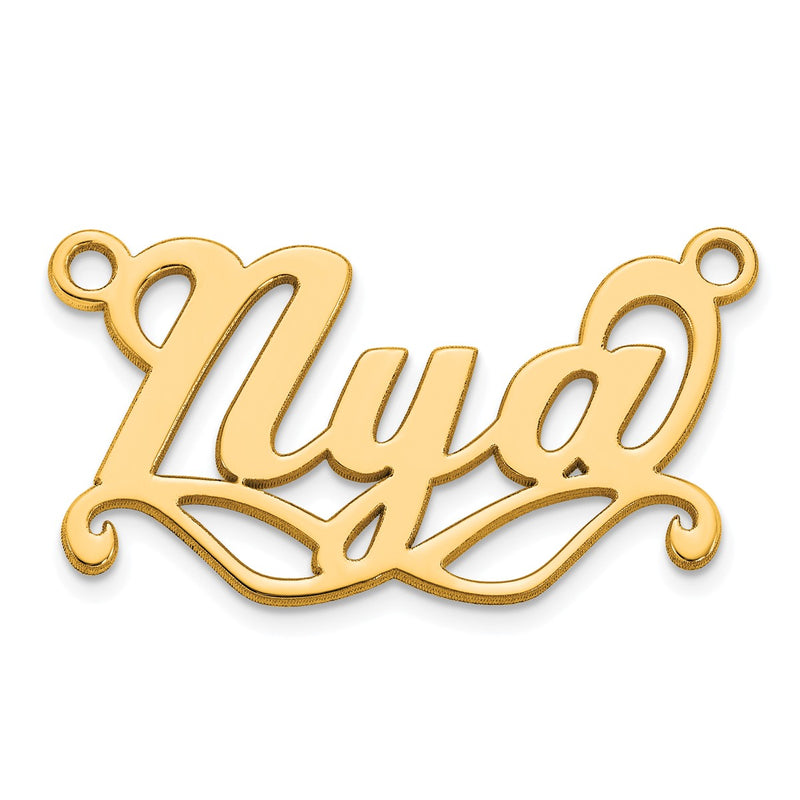 Sterling Silver/Gold-Plated Sunglass Name Plate