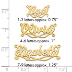 Sterling Silver/Gold-Plated Sunglass Name Plate view 25