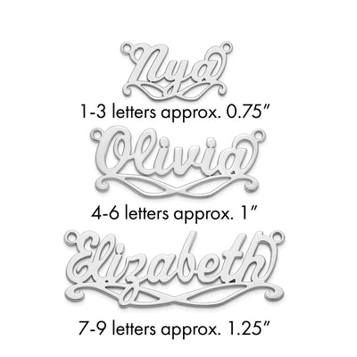 Sterling Silver/Gold-Plated Sunglass Name Plate