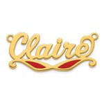 Sterling Silver/Gold-plated Epoxy Sunglass Name Plate view 3