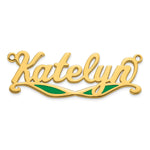 Sterling Silver/Gold-plated Epoxy Sunglass Name Plate view 4