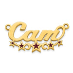 Sterling Silver/Gold-Plated Epoxy Stars Name Plate view 21