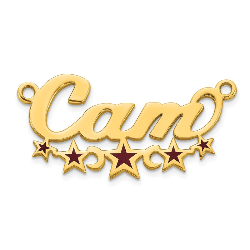 Sterling Silver/Gold-Plated Epoxy Stars Name Plate