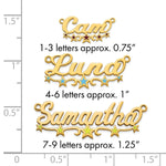 Sterling Silver/Gold-Plated Epoxy Stars Name Plate view 24