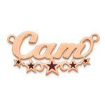 Sterling Silver/Gold-Plated Epoxy Stars Name Plate view 12