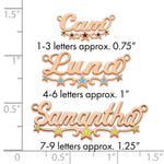Sterling Silver/Gold-Plated Epoxy Stars Name Plate view 14