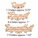 Sterling Silver/Gold-Plated Epoxy Stars Name Plate view 11