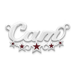 Sterling Silver/Gold-Plated Epoxy Stars Name Plate view 16