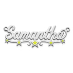 Sterling Silver/Gold-Plated Epoxy Stars Name Plate view 18