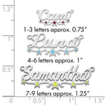 Sterling Silver/Gold-Plated Epoxy Stars Name Plate view 19