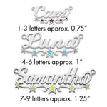 Sterling Silver/Gold-Plated Epoxy Stars Name Plate view 15