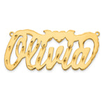 10k Yellow Gold  Diamond-cut Heart Name Plate view 13