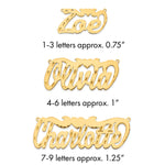 10k Yellow Gold  Diamond-cut Heart Name Plate view 11