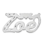 10k Yellow Gold  Diamond-cut Heart Name Plate view 7