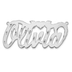 10k Yellow Gold  Diamond-cut Heart Name Plate view 8