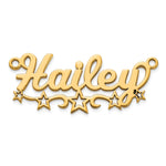 Sterling Silver/Gold-plated Cut-out Stars Name Plate view 18
