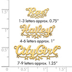 Sterling Silver/Gold-plated Cut-out Stars Name Plate view 20