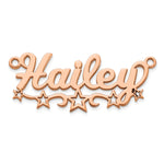 Sterling Silver/Gold-plated Cut-out Stars Name Plate view 23
