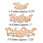 Sterling Silver/Gold-plated Cut-out Stars Name Plate view 21