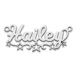 Sterling Silver/Gold-plated Cut-out Stars Name Plate view 28