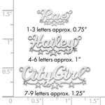 Sterling Silver/Gold-plated Cut-out Stars Name Plate view 30
