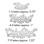 Sterling Silver/Gold-plated Cut-out Stars Name Plate view 26