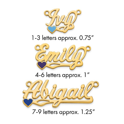 10K yellow gold name pendants & charm