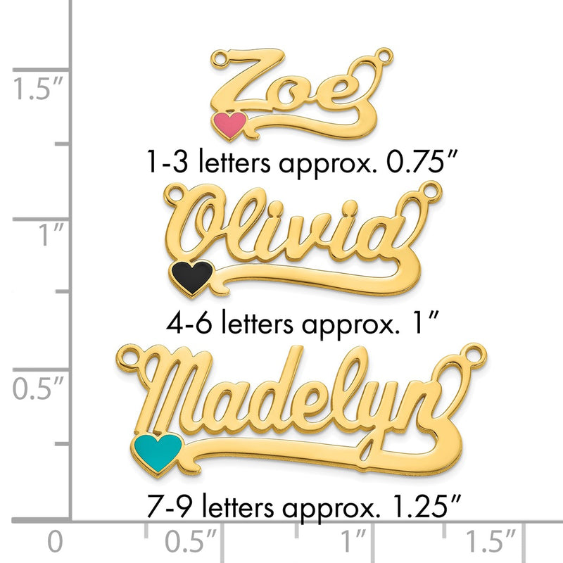 10K yellow gold name pendants & charm, additional view