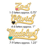 10k Yellow Gold Epoxy Heart Name Plate view 1