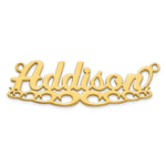 Sterling Silver/Gold-plated Wave Name Plate view 24