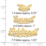 Sterling Silver/Gold-plated Wave Name Plate view 25