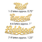 Sterling Silver/Gold-plated Wave Name Plate view 21