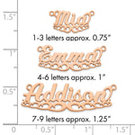Sterling Silver/Gold-plated Wave Name Plate view 20