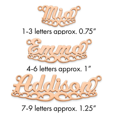 Sterling Silver/Gold-plated Wave Name Plate