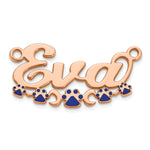Sterling Silver/Gold-Plated Epoxy Paw Print Name Plate view 12