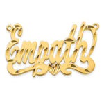 10k Rose Gold Diamond-cut Heart Name Plate view 23