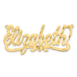 10k Rose Gold Diamond-cut Heart Name Plate view 24