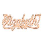10k Rose Gold Diamond-cut Heart Name Plate view 19