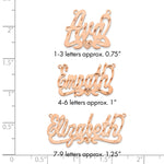 10k Rose Gold Diamond-cut Heart Name Plate view 20