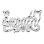 10k Rose Gold Diamond-cut Heart Name Plate view 13