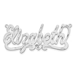 10k Rose Gold Diamond-cut Heart Name Plate view 14