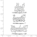 10k Rose Gold Diamond-cut Heart Name Plate view 15